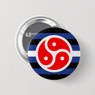 Leather Practice Pride Flag 2 Inch Round Button
