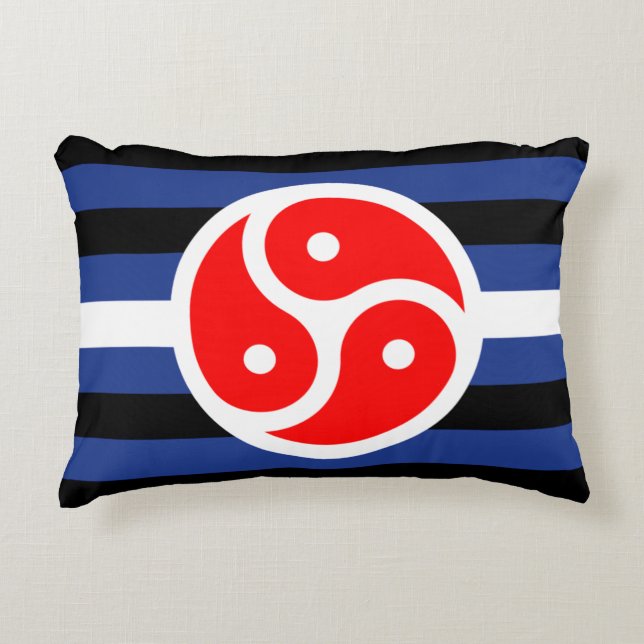 Leather Practice Pride Flag Accent Pillow (Front)