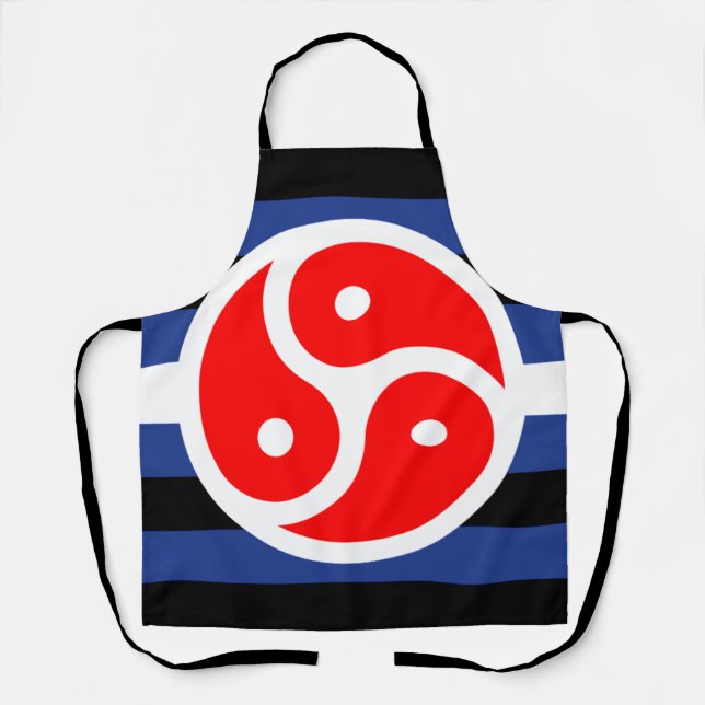 Leather Practice Pride Flag Apron (Front)
