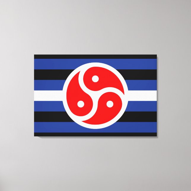 Leather Practice Pride Flag Canvas Print (Front)