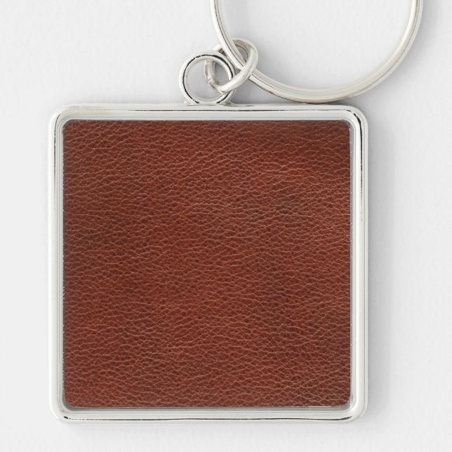 Leather Premium Square Keychain (Front)