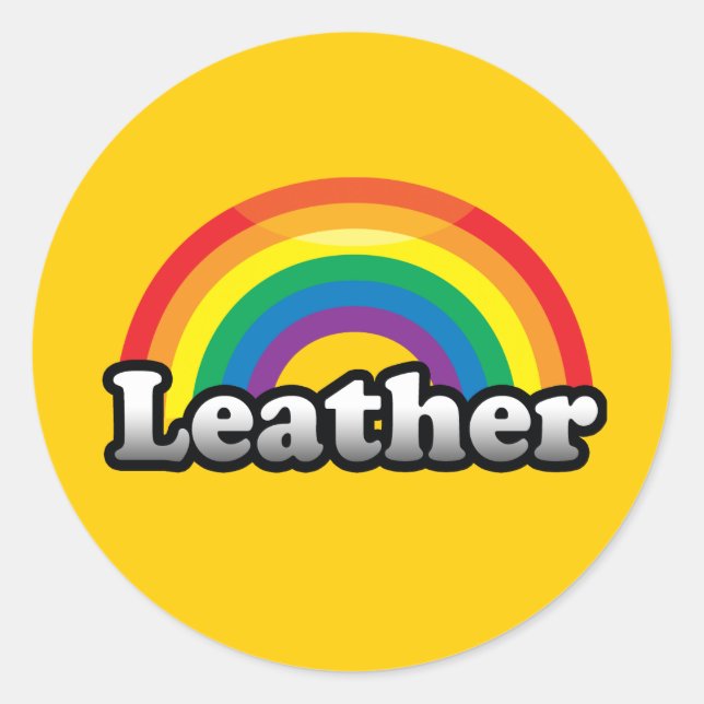 LEATHER PRIDE CLASSIC ROUND STICKER (Front)
