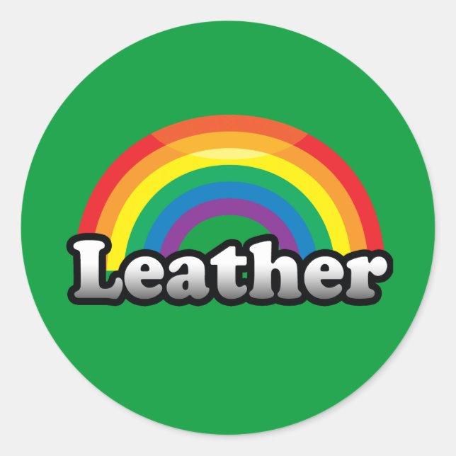 LEATHER PRIDE CLASSIC ROUND STICKER (Front)