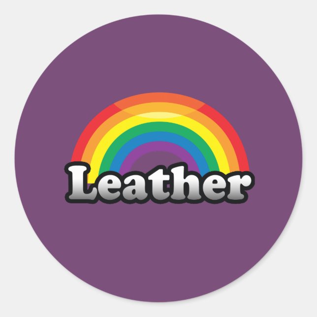 LEATHER PRIDE CLASSIC ROUND STICKER (Front)