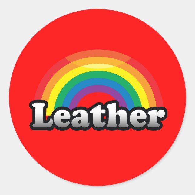 LEATHER PRIDE CLASSIC ROUND STICKER (Front)