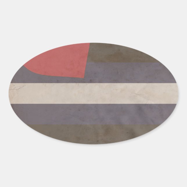 LEATHER PRIDE COLORS OVAL STICKER (Front)