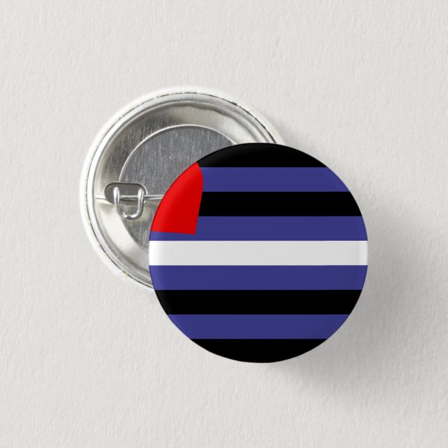 Leather Pride Flag 1 Inch Round Button (Front & Back)