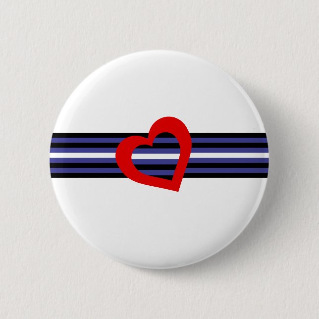 Leather Pride Flag 2 Inch Round Button (Front)