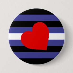 Leather Pride Flag 3 Inch Round Button