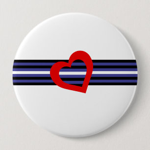 Leather Pride Flag 4 Inch Round Button