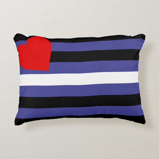 Leather Pride Flag Accent Pillow (Front)