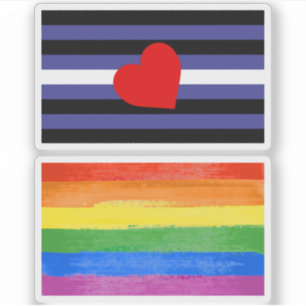 Leather Pride Flag and Heart
