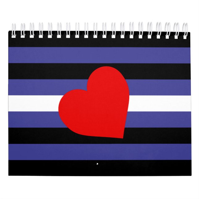 Leather Pride Flag and Heart Calendar (Cover)