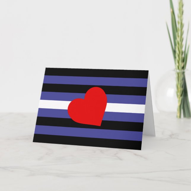 Leather Pride Flag and Heart Card (Front)
