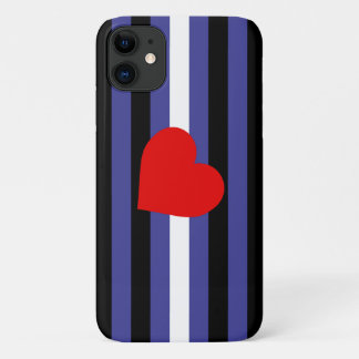 Leather Pride Flag and Heart iPhone 11 Case