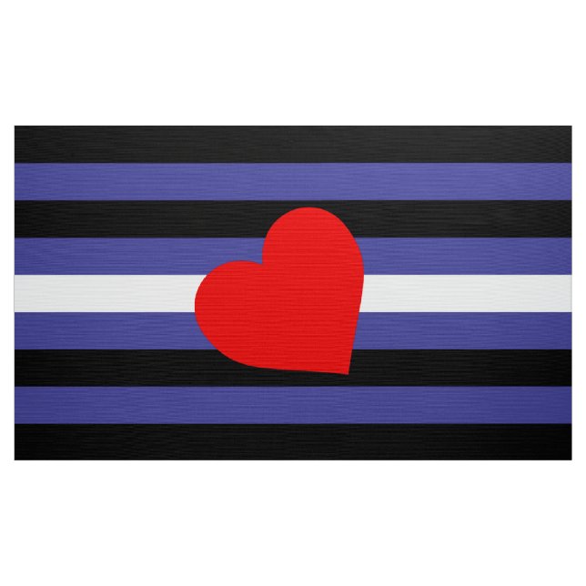 Leather Pride Flag and Heart Fabric (Yard)