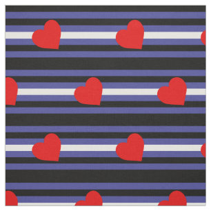 Leather Pride Flag and Heart Fabric