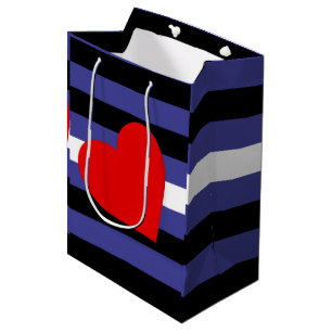 Leather Pride Flag and Heart Medium Gift Bag
