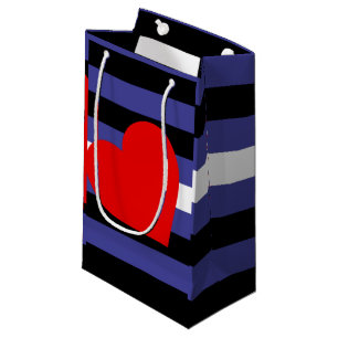 Leather Pride Flag and Heart Small Gift Bag
