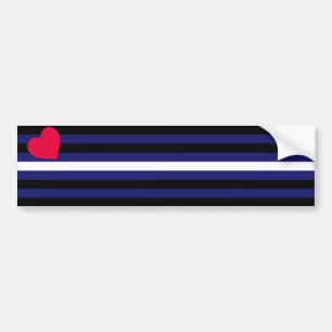 LEATHER PRIDE FLAG BAR BUMPER STICKER