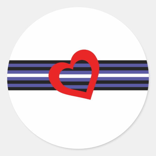 Leather Pride Flag Classic Round Sticker (Front)