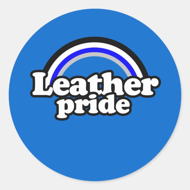 Leather Pride Flag Classic Round Sticker (Front)