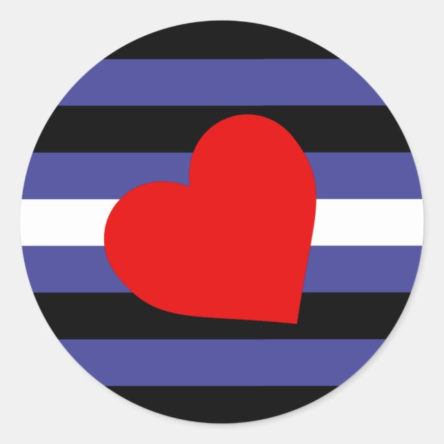 Leather Pride Flag Classic Round Sticker (Front)
