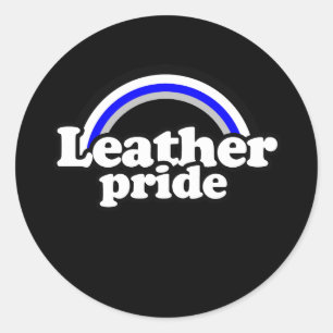 Leather Pride Flag Classic Round Sticker