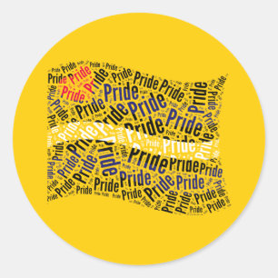 Leather Pride Flag Classic Round Sticker