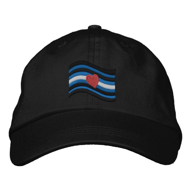 Leather Pride Flag Embroidered Hat (Front)