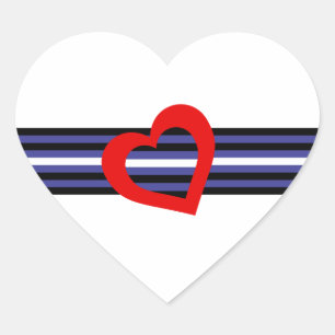 Leather Pride Flag Heart Sticker