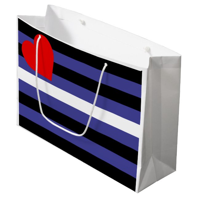 Leather Pride Flag Large Gift Bag (Front Angled)