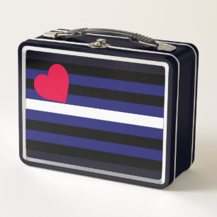 Leather Pride Flag Metal Lunch Box