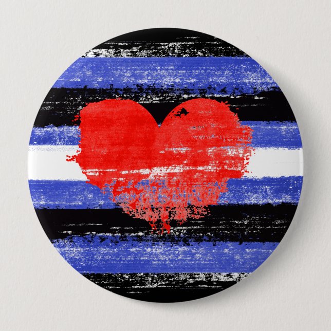 Leather Pride Paint 4 Inch Round Button (Front)