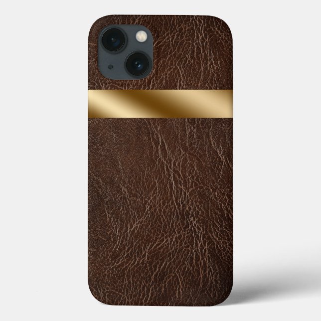 Leather Print  iPhone 13 Case (Back)