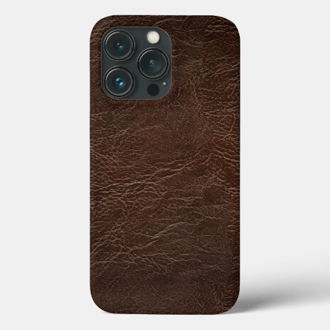 Leather Print  iPhone 13 Pro Case (Back)