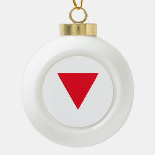 Leather Queer Pride Ceramic Ball Christmas Ornament
