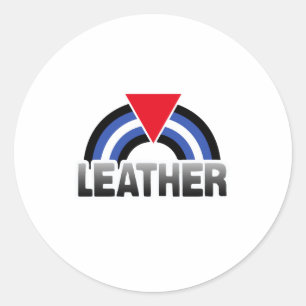 Leather Queer Pride Classic Round Sticker