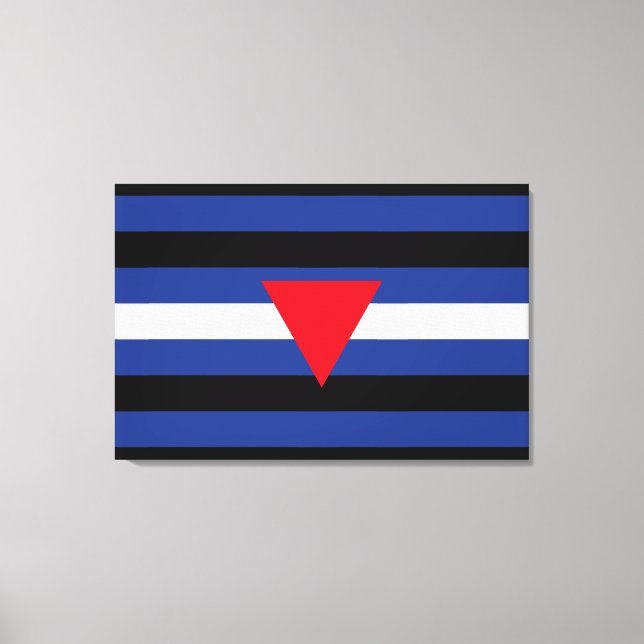 Leather Queer Pride Flag Canvas Print (Front)