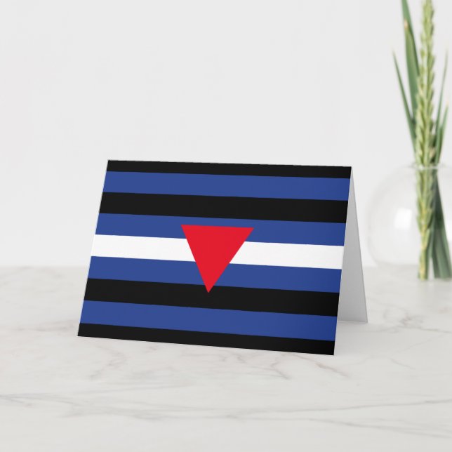 Leather Queer Pride Flag Card (Front)