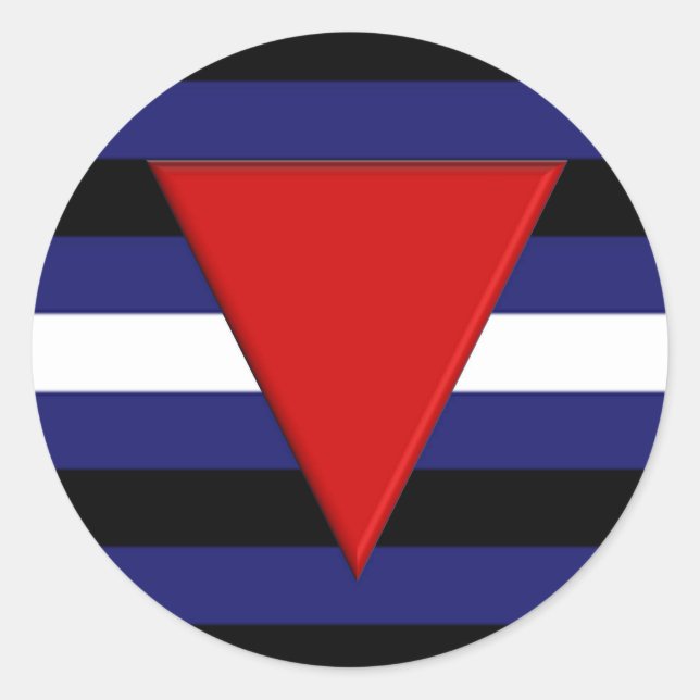 Leather Queer Pride Flag Classic Round Sticker (Front)