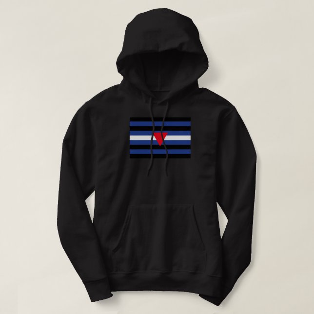 Leather Queer Pride Flag Hoodie (Design Front)