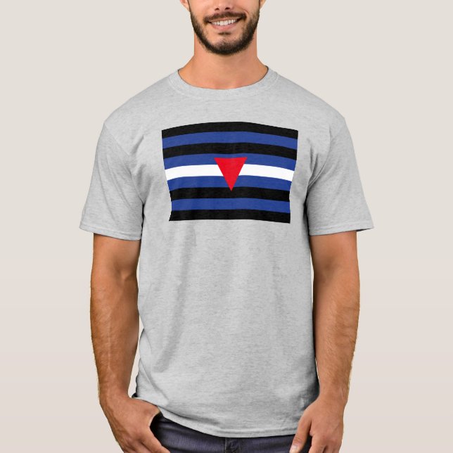 Leather Queer Pride Flag T-Shirt (Front)