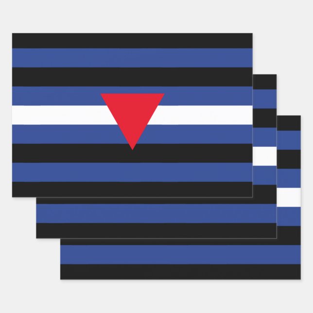 Leather Queer Pride Flag Wrapping Paper Sheet (Set)
