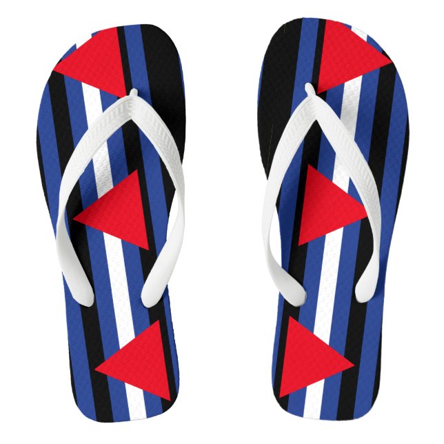 Leather Queer Pride Flip Flops (Footbed)