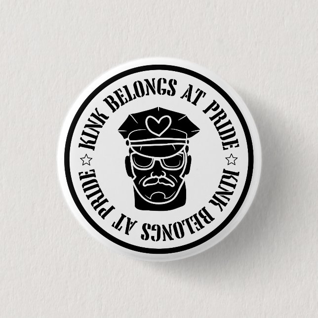 Leather Roots 1 Inch Round Button (Front)