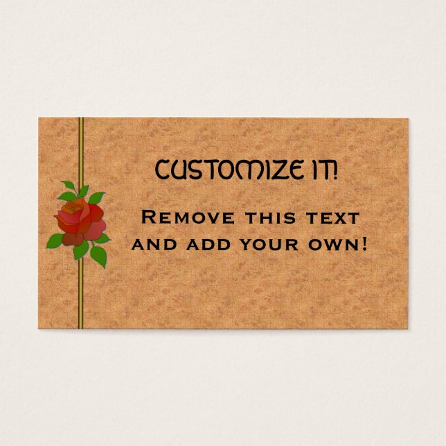 Leather & Rose Personal Profile Card (Front)