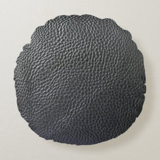 leather round pillow