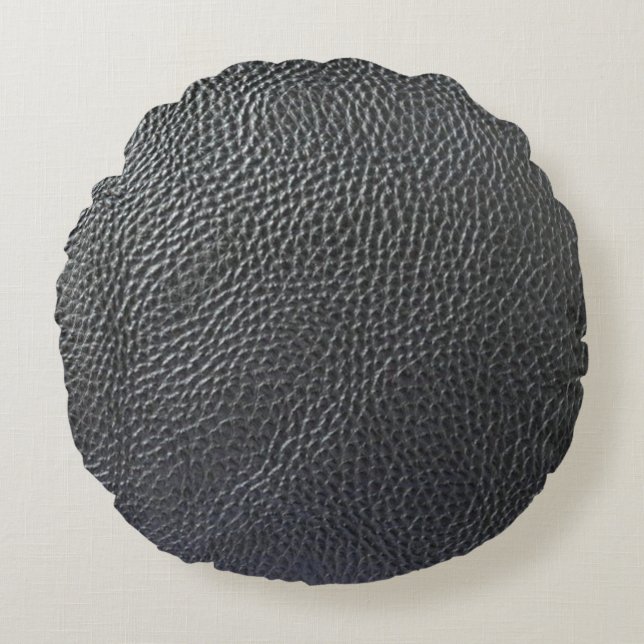 leather round pillow (Front)