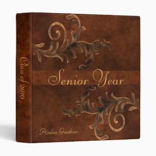 Leather Scroll Graduation Class of Senior Binder
